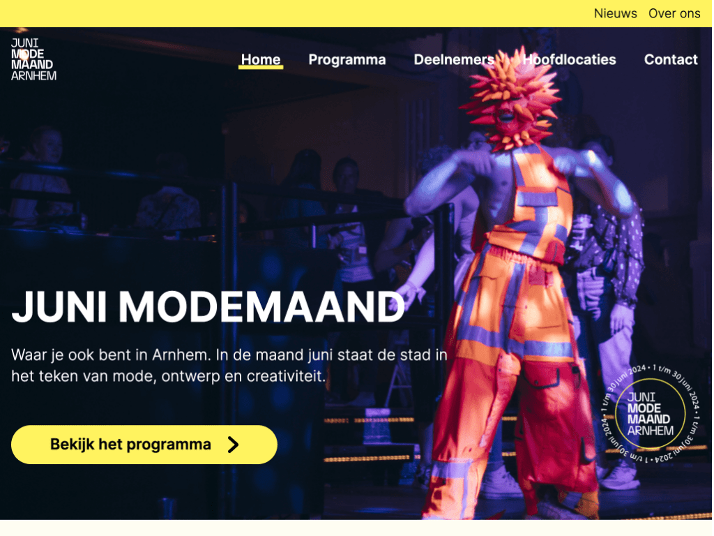 Website Juni Modemaand Arnhem